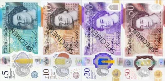 Brytyjskie funty: 5 i 10 funtów - Kolekcjonuj waluty brytyjskie